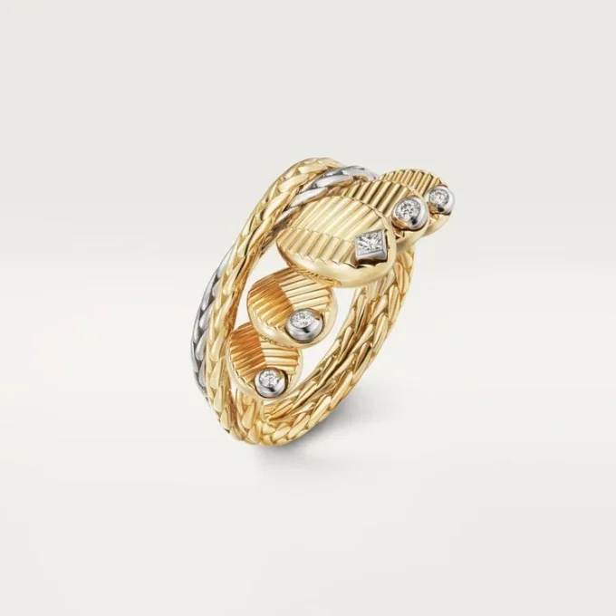 Bague Grain de Café, diamants
