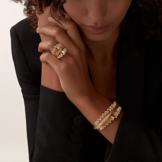 Bague Grain de Café, diamants