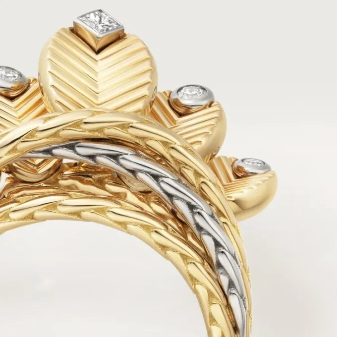 Bague Grain de Café, diamants