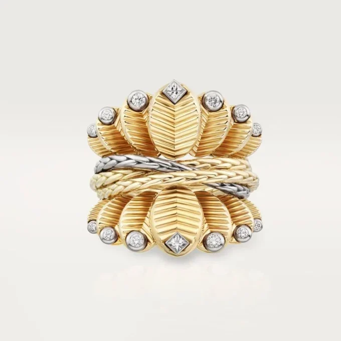 Bague Grain de Café, diamants