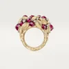 Bague Grain de Café, rubellite, semi-sertie