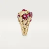 Bague Grain de Café, rubellite, semi-sertie