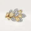 Bague Grain de Café, semi-sertie