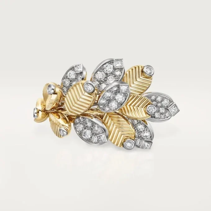 Bague Grain de Café, semi-sertie
