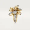 Bague Grain de Café, semi-sertie