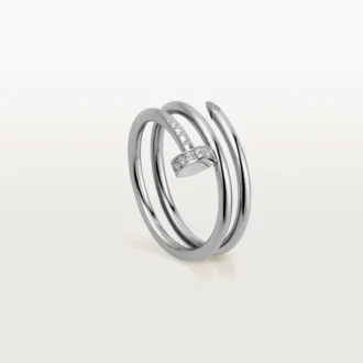 Bague Juste Un Clou – Or blanc, diamants – Cartier