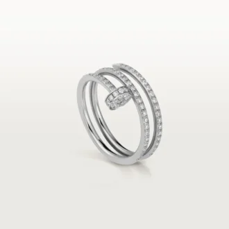 Bague Juste Un Clou – Or blanc, diamants – Cartier