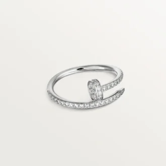 Bague Juste Un Clou – Or blanc, diamants – Cartier