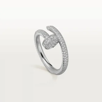 Bague Juste Un Clou – Or blanc, diamants – Cartier