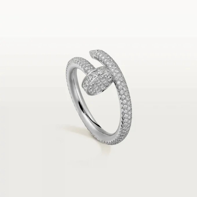 Bague Juste Un Clou – Or blanc, diamants – Cartier