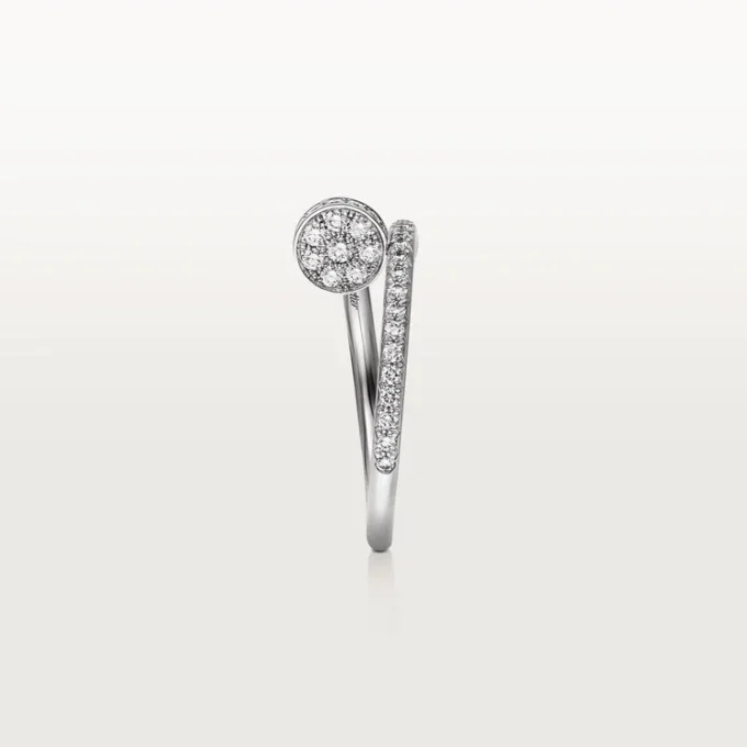 Bague Juste Un Clou – Or blanc, diamants – Cartier