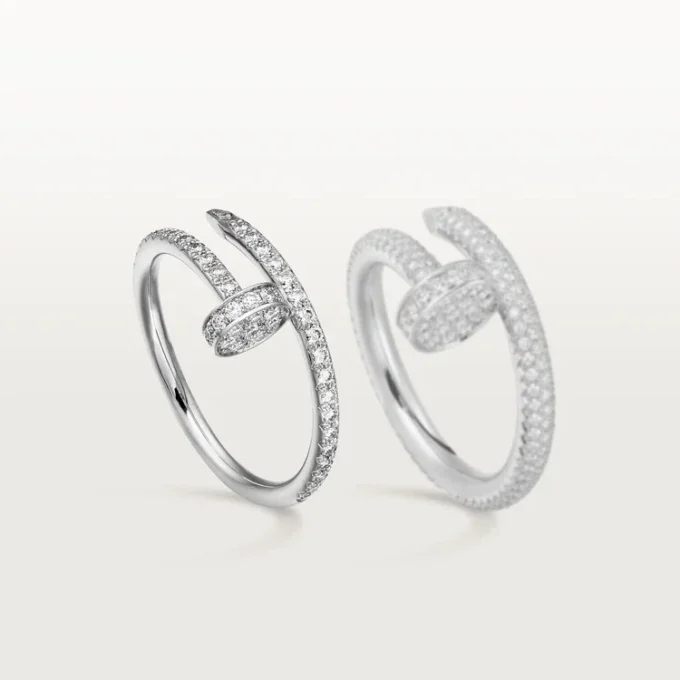 Bague Juste Un Clou – Or blanc, diamants – Cartier