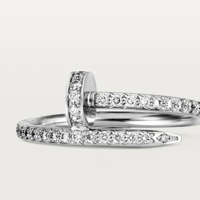 Bague Juste Un Clou – Or blanc, diamants – Cartier
