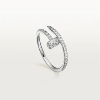 Bague Juste Un Clou – Or blanc, diamants – Cartier
