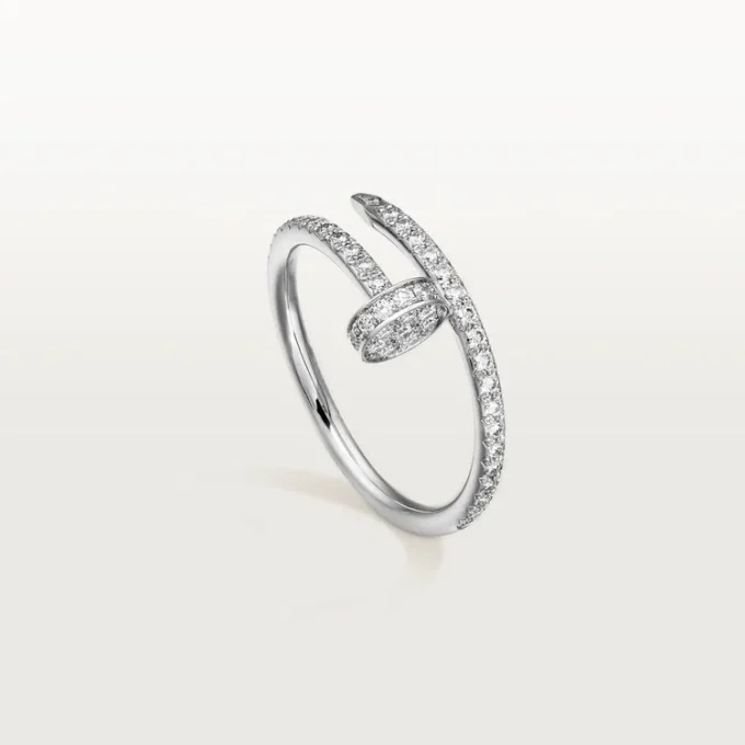 Bague Juste Un Clou – Or blanc, diamants – Cartier