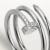 Bague Juste Un Clou – Or blanc, diamants – Cartier