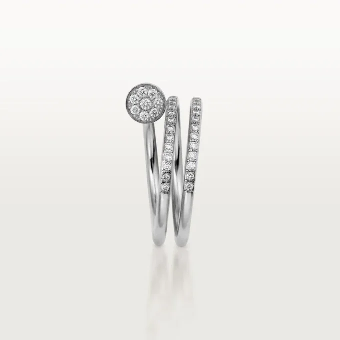 Bague Juste Un Clou – Or blanc, diamants – Cartier