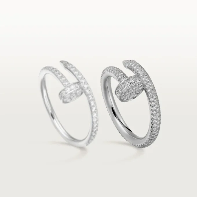 Bague Juste Un Clou – Or blanc, diamants – Cartier