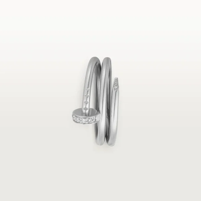 Bague Juste Un Clou – Or blanc, diamants – Cartier