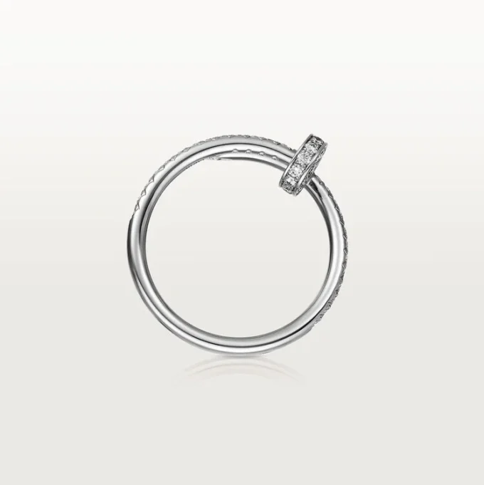 Bague Juste Un Clou – Or blanc, diamants – Cartier