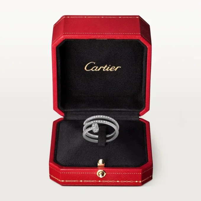 Bague Juste Un Clou – Or blanc, diamants – Cartier