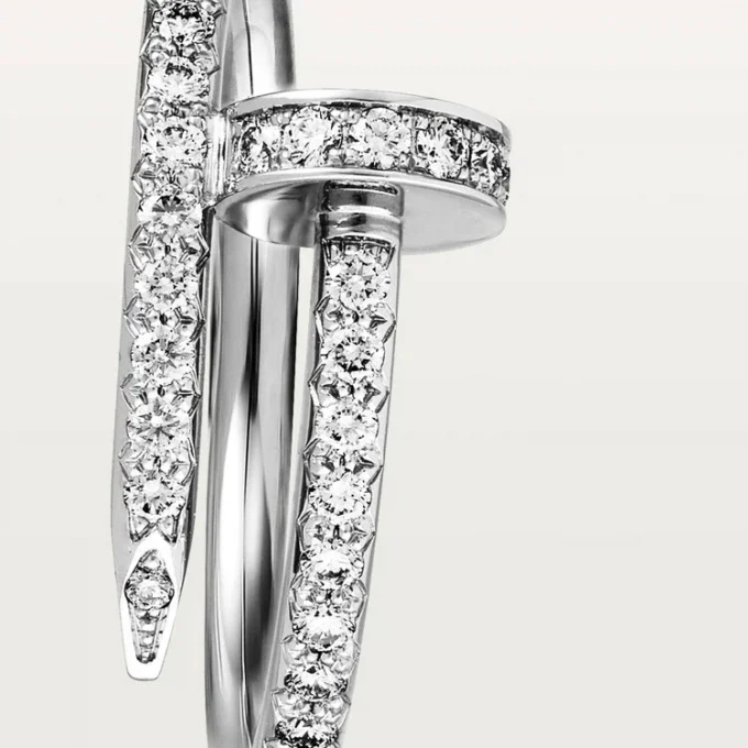Bague Juste Un Clou – Or blanc, diamants – Cartier