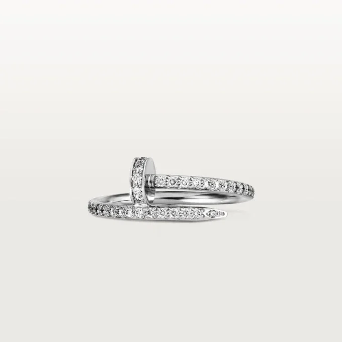 Bague Juste Un Clou – Or blanc, diamants – Cartier