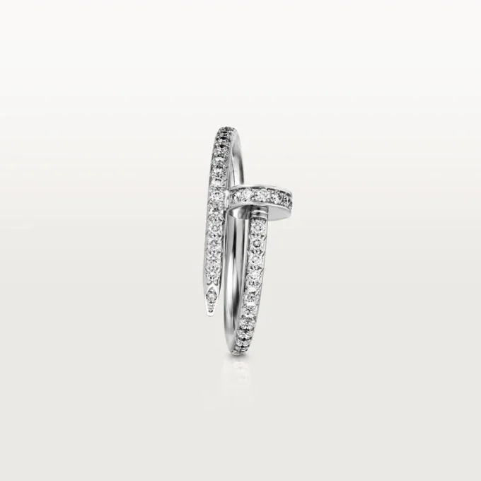 Bague Juste Un Clou – Or blanc, diamants – Cartier