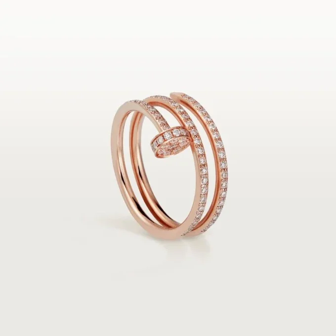 Bague Juste Un Clou – Or rose, diamants – Cartier