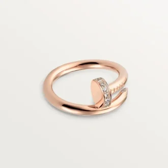 Bague Juste Un Clou – Or rose, diamants – Cartier