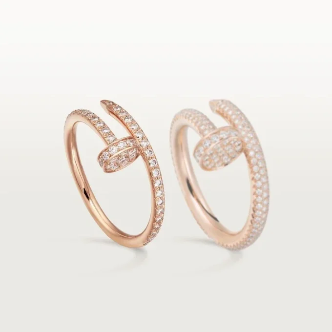 Bague Juste Un Clou – Or rose, diamants – Cartier