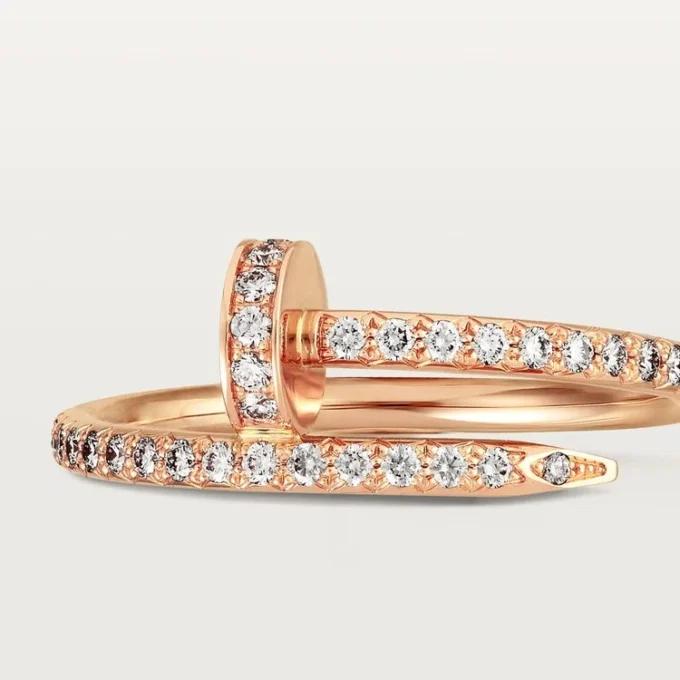 Bague Juste Un Clou – Or rose, diamants – Cartier