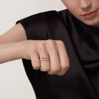 Bague Juste Un Clou – Or rose, diamants – Cartier