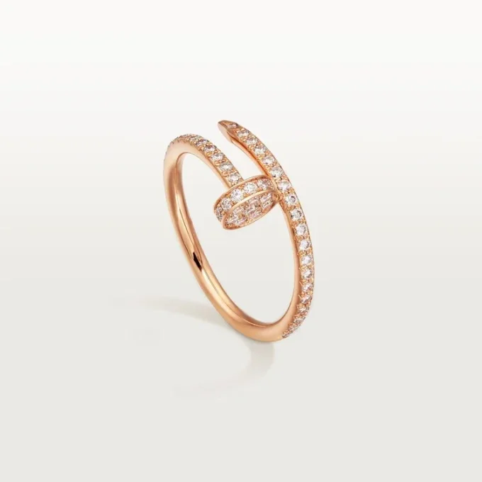 Bague Juste Un Clou – Or rose, diamants – Cartier