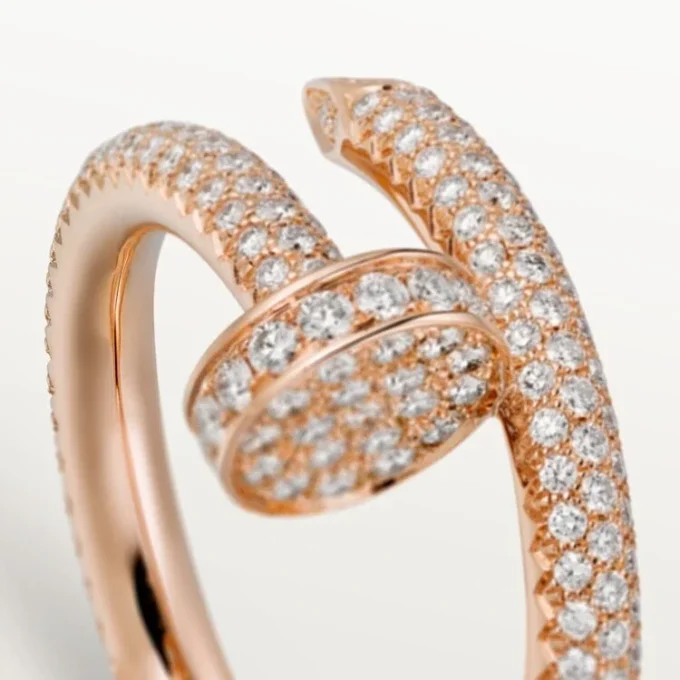 Bague Juste Un Clou – Or rose, diamants – Cartier
