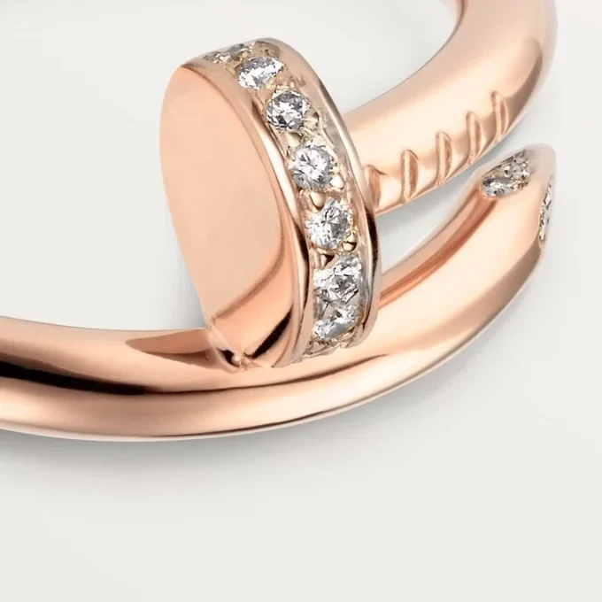 Bague Juste Un Clou – Or rose, diamants – Cartier