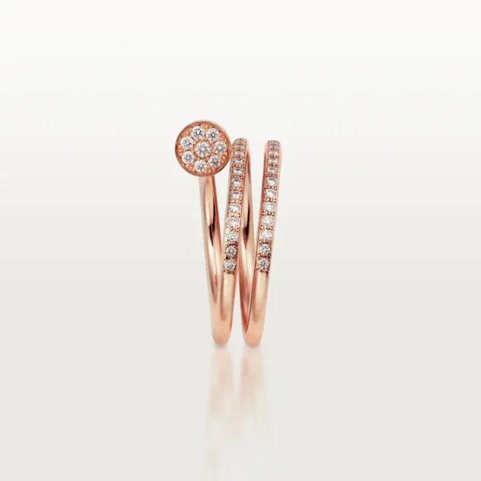 Bague Juste Un Clou – Or rose, diamants – Cartier