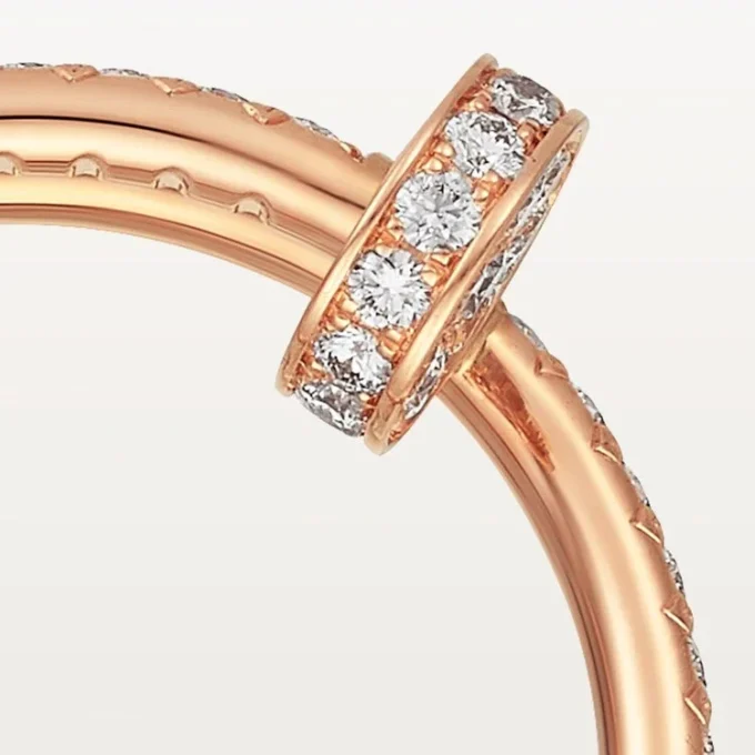 Bague Juste Un Clou – Or rose, diamants – Cartier