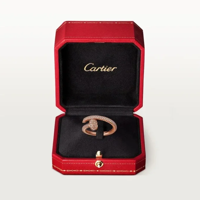 Bague Juste Un Clou – Or rose, diamants – Cartier
