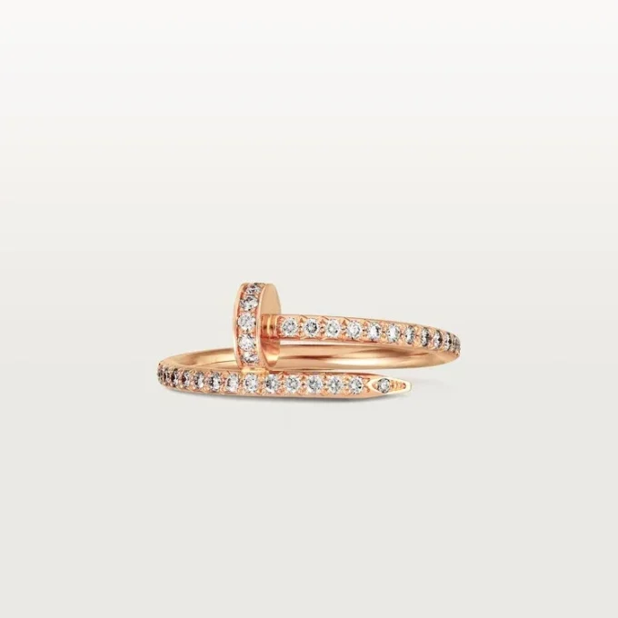 Bague Juste Un Clou – Or rose, diamants – Cartier
