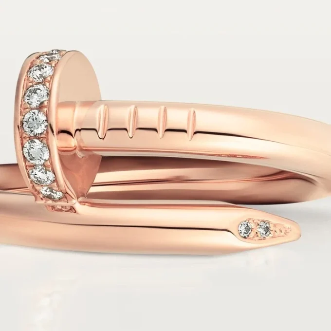 Bague Juste Un Clou – Or rose, diamants – Cartier