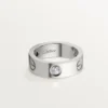 Bague Love, 3 diamants – Or blanc, diamants – Cartier Bague Love, 3 diamants – Or blanc, diamants – Cartier