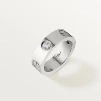 Bague Love, 3 diamants – Or blanc, diamants – Cartier