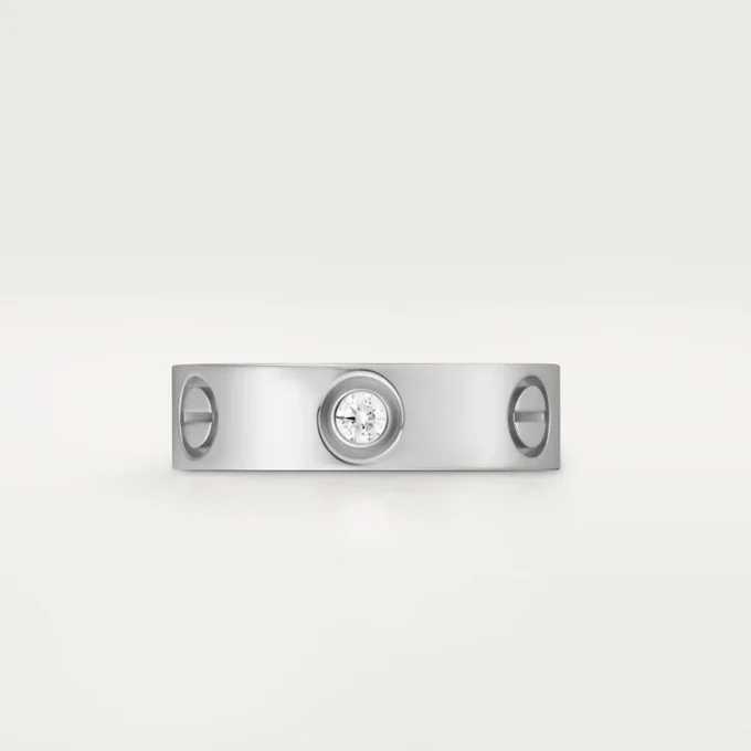 Bague Love, 3 diamants – Or blanc, diamants – Cartier Bague Love, 3 diamants – Or blanc, diamants – Cartier
