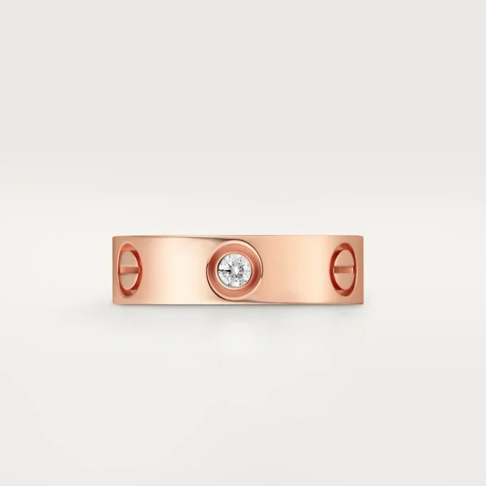 Bague Love, 3 diamants – Or rose, diamants – Cartier Bague Love, 3 diamants – Or rose, diamants – Cartier