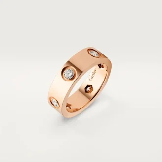 Bague Love – Or rose, diamants – Cartier