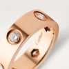 Bague Love – Or rose, diamants – Cartier