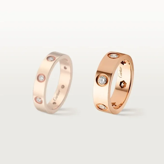 Bague Love – Or rose, diamants – Cartier