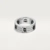 Bague Love, pavée de diamants, céramique – Or blanc, céramique, diamants – Cartier