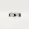 Bague Love, pavée de diamants, céramique – Or blanc, céramique, diamants – Cartier